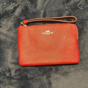 Coach Vibrant Red Wristlet